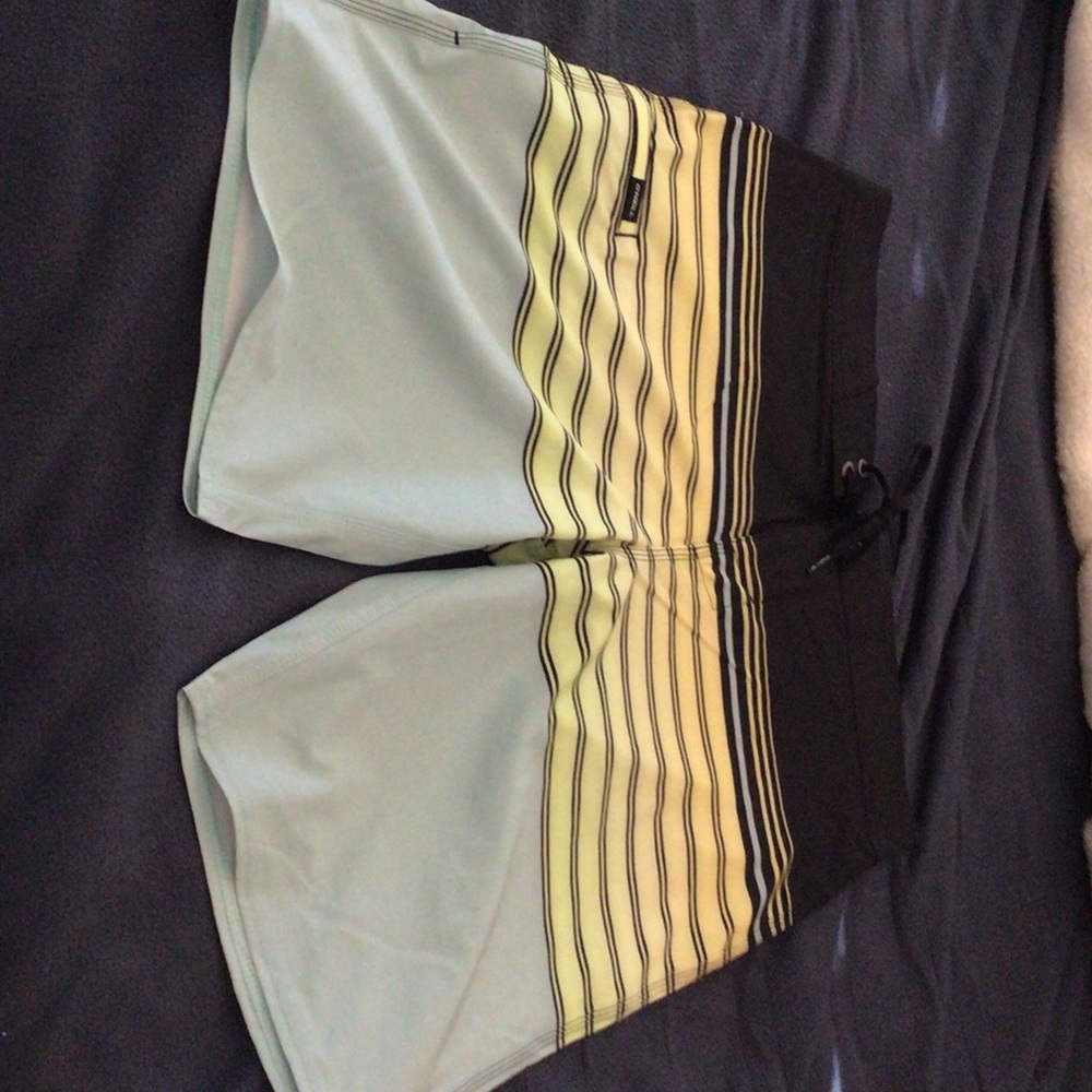O'Neill Black and Yellow Men's Swim Board Shorts